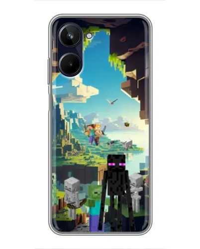 Чехол для Realme 10 с картинкой «Эндермен в лесу» Чехол для Realme 10 с картинкой «Эндермен в лесу»