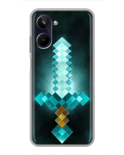 Чехол для Realme 10 с картинкой «Алмазный меч неон» Чехол для Realme 10 с картинкой «Алмазный меч неон»