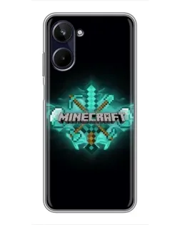 Чохол для Realme 10 з картинкою «Minecraft Diamond лого» Чохол для Realme 10 з картинкою «Minecraft Diamond лого»