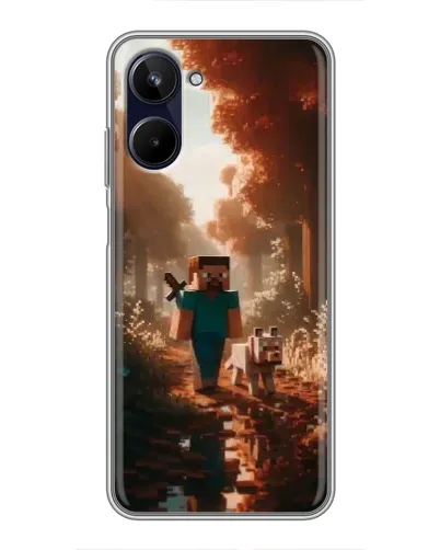 Чехол для Realme 10 с картинкой «Стив в лесу» Чехол для Realme 10 с картинкой «Стив в лесу»