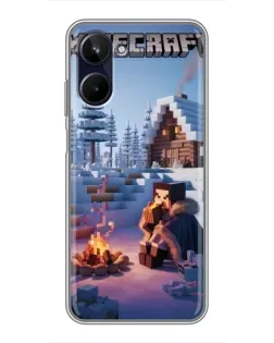 Чохол для Realme 10 з картинкою «Зимовий Minecraft» Чохол для Realme 10 з картинкою «Зимовий Minecraft»
