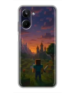 Чохол для Realme 10 з картинкою «Стів біля вежі» Чохол для Realme 10 з картинкою «Стів біля вежі»