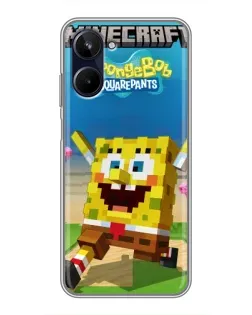 Чохол для Realme 10 з картинкою «Губка Боб Minecraft» Чохол для Realme 10 з картинкою «Губка Боб Minecraft»