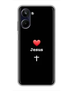 Чохол для Realme 10 з картинкою «Серце - Jesus»