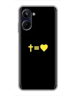Чохол для Realme 10 з картинкою «Серце та Хрест»