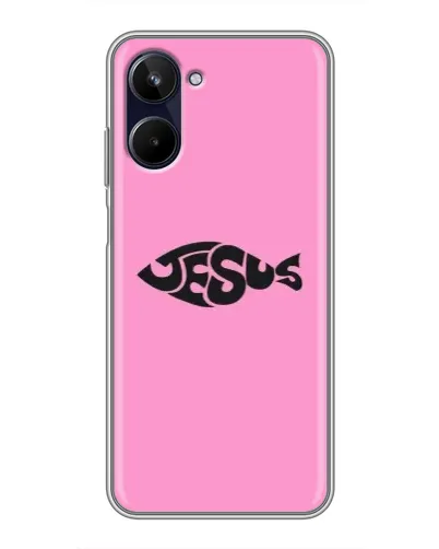 Чохол для Realme 10 з картинкою «Рожевий символ Jesus» Чохол для Realme 10 з картинкою «Рожевий символ Jesus»