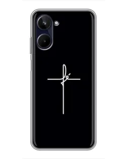 Чехол для Realme 10 с картинкой «Тонкий крест» Чехол для Realme 10 с картинкой «Тонкий крест»