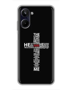 Чехол для Realme 10 с картинкой «Текстовый крест» Чехол для Realme 10 с картинкой «Текстовый крест»