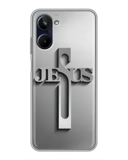 Чехол для Realme 10 с картинкой «Металлический крест Jesus» Чехол для Realme 10 с картинкой «Металлический крест Jesus»