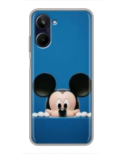 Чехол для Realme 10 с картинкой «Микки выглядывает»