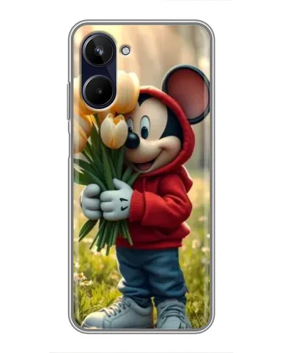Чехол для Realme 10 с картинкой «Микки с тюльпанами» Чехол для Realme 10 с картинкой «Микки с тюльпанами»