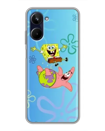 Чехол для Realme 10 с картинкой «Спанч Боб и Патрик»