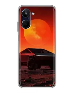 Чохол для Realme 10 з картинкою «Cybertruck на Марсі»