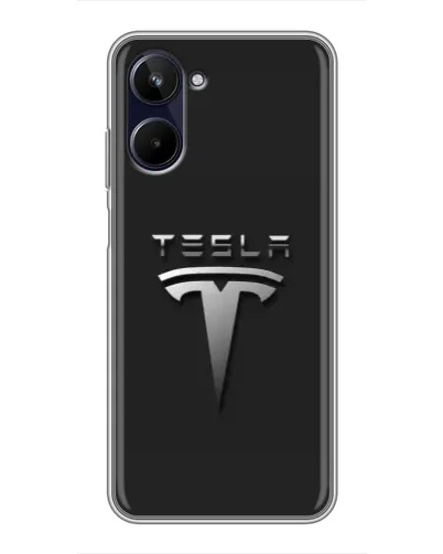 Чохол для Realme 10 з картинкою «Сталевий логотип Tesla» Чохол для Realme 10 з картинкою «Сталевий логотип Tesla»