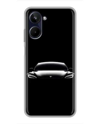Чохол для Realme 10 з картинкою «Фари Tesla Night» Чохол для Realme 10 з картинкою «Фари Tesla Night»