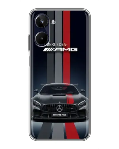 Чехол для Realme 10 с картинкой «Mercedes — белый карбон»