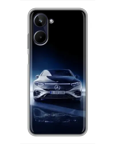 Чехол для Realme 10 с картинкой «Ночной Mercedes EQ»