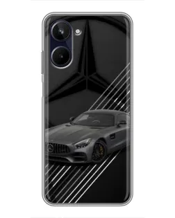 Чехол для Realme 10 с картинкой «Mercedes AMG — графика»