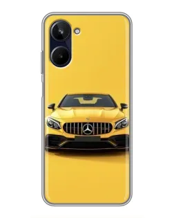 Чехол для Realme 10 с картинкой «Желтый Mercedes GT»