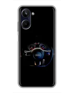 Чохол для Realme 10 з картинкою «Салон Audi — кермо»
