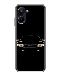 Чохол для Realme 10 з картинкою «Audi — нічний контур»