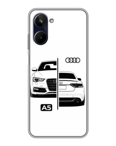 Чехол для Realme 10 с картинкой «Audi — контрастный дизайн» Чехол для Realme 10 с картинкой «Audi — контрастный дизайн»