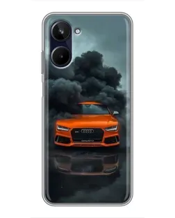 Чохол для Realme 10 з картинкою «Audi у хмарах диму»