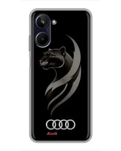 Чехол для Realme 10 с картинкой «Графика — пантера и Audi» Чехол для Realme 10 с картинкой «Графика — пантера и Audi»