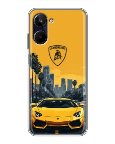 Чохол для Realme 10 з картинкою «Жовтий Lamborghini місто» Чохол для Realme 10 з картинкою «Жовтий Lamborghini місто»