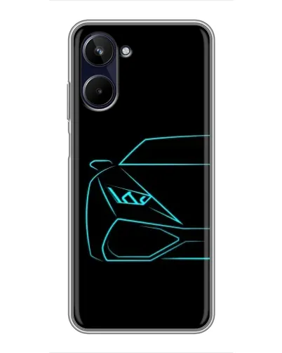 Чохол для Realme 10 з картинкою «Блакитний силует Lamborghini» Чохол для Realme 10 з картинкою «Блакитний силует Lamborghini»