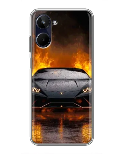 Чохол для Realme 10 з картинкою «Lamborghini у вогні» Чохол для Realme 10 з картинкою «Lamborghini у вогні»