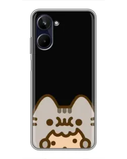 Чехол для Realme 10 с картинкой «Пушин на черном» Чехол для Realme 10 с картинкой «Пушин на черном»