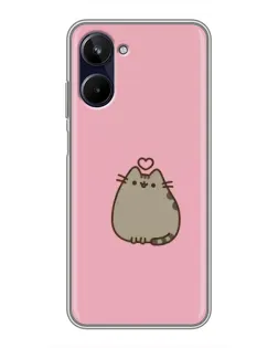 Чехол для Realme 10 с картинкой «Pusheen сердце» Чехол для Realme 10 с картинкой «Pusheen сердце»