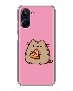 Чехол для Realme 10 с картинкой «Пушин с пиццей» Чехол для Realme 10 с картинкой «Пушин с пиццей»