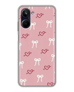 Чохол для Realme 10 з картинкою «Серця та банти» Чохол для Realme 10 з картинкою «Серця та банти»