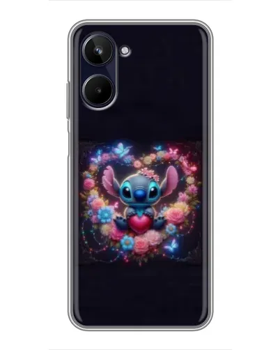 Чохол для Realme 10 з картинкою «Stitch у квітах» Чохол для Realme 10 з картинкою «Stitch у квітах»