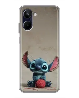 Чохол для Realme 10 з картинкою «Стіч на чоричневому фоні»