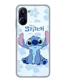 Чохол для Realme 10 з картинкою «Stitch серед квітів»