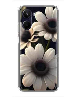 Чохол для Realme 10 з картинкою «Білі маргаритки макро»