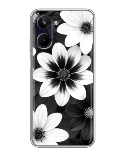 Чохол для Realme 10 з картинкою «Монохромні айстри» Чохол для Realme 10 з картинкою «Монохромні айстри»