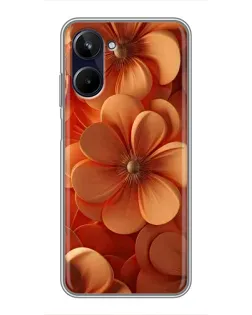 Чохол для Realme 10 з картинкою «Помаранчева макро квітка»