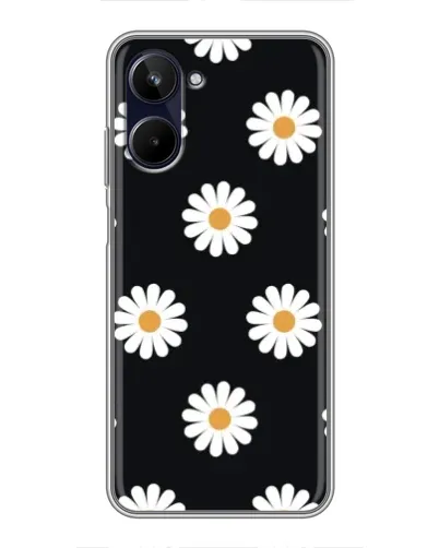 Чохол для Realme 10 з картинкою «Ромашки на чорному» Чохол для Realme 10 з картинкою «Ромашки на чорному»