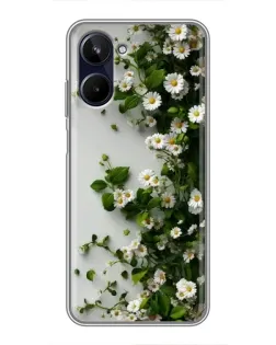 Чохол для Realme 10 з картинкою «Гілка дрібних білих квітів»