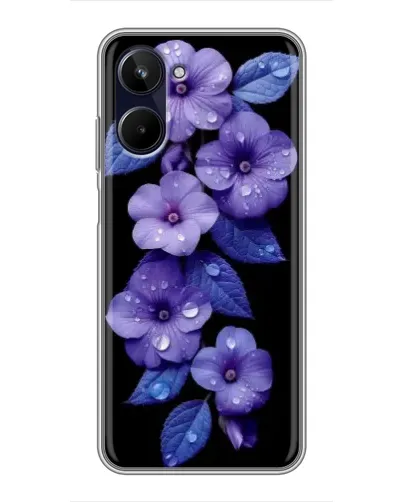 Чохол для Realme 10 з картинкою «Фіолетові квіти з росою» Чохол для Realme 10 з картинкою «Фіолетові квіти з росою»