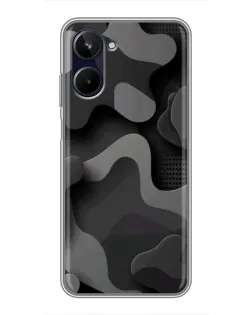 Чохол для Realme 10 з картинкою «Темний абстрактний камуфляж»