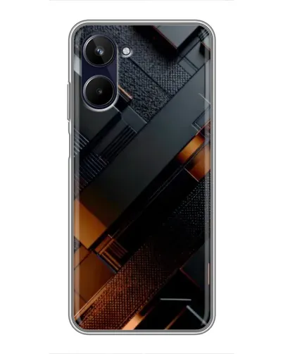 Чохол для Realme 10 з картинкою «Чорні геометричні блоки» Чохол для Realme 10 з картинкою «Чорні геометричні блоки»