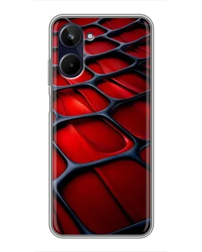 Чохол для Realme 10 з картинкою «Червона глянцева сітка» Чохол для Realme 10 з картинкою «Червона глянцева сітка»