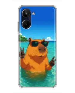 Чохол для Realme 10 з картинкою «Морська капібара»