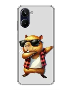 Чохол для Realme 10 з картинкою «Капібара репер даб»