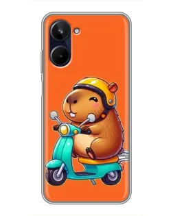 Чохол для Realme 10 з картинкою «Капібара на скутері»
